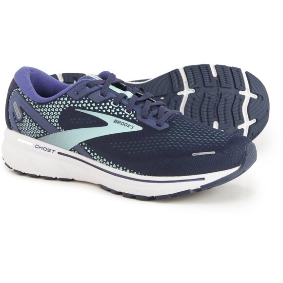 Brooks Women’s Ghost 14 Sneakers Size 12 US Narrow 2A Blue Peacoat Yucca Navy - Picture 4 of 9